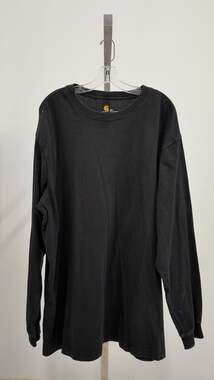 Carhartt Men's Original Fit Long Sleeve Logo Graphic T-Shirt - Black (Size 2XL)